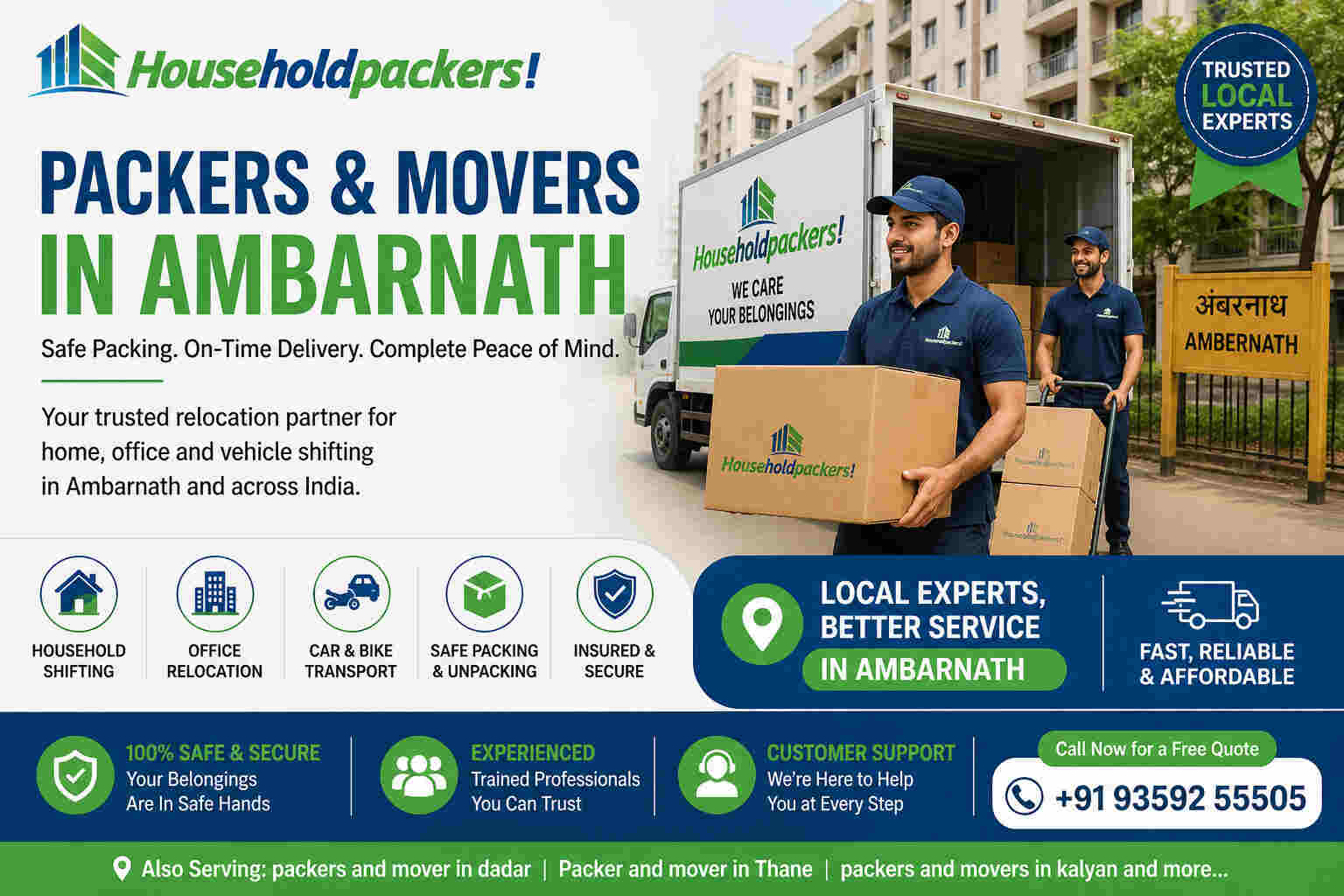 Packers and Movers in Ambarnath | Affordable & Safe Relocation Services 